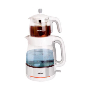 چایساز ساکس روهمی سفید همراه با2قوری 8060